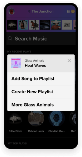 mobile app playlist screen